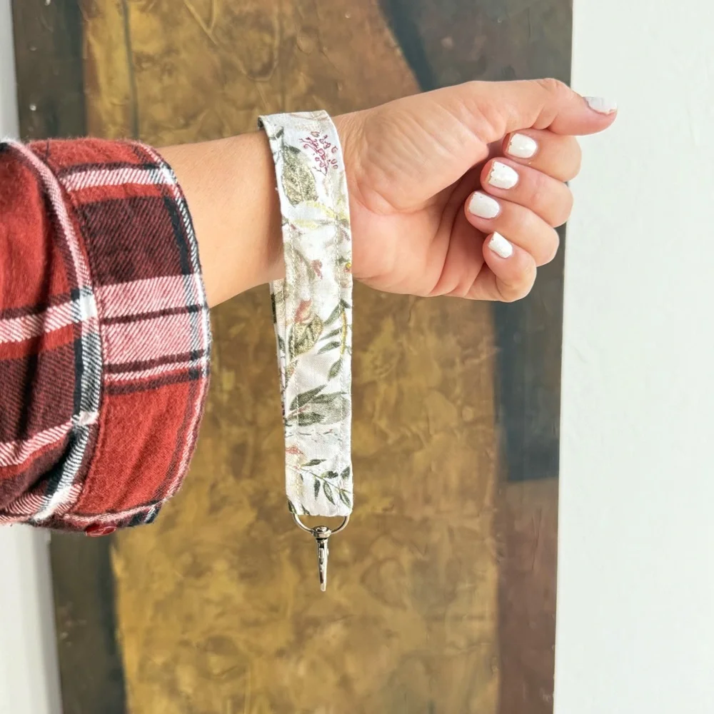 Handmade Floral Keychain Wristlet